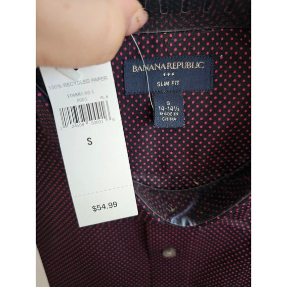 NWT Banana Republic Slim Fit Casual Button Down Dress Shirt S (14-14.5) - Picture 2 of 3